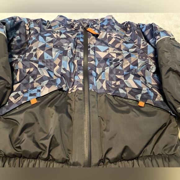 Patagonia Kids Blue Geometric Puffer Jacket - Picture 2 of 4